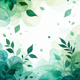 Lake Leaf Escape Plant Inspired Non Slip Area Rug Carpet(Green)