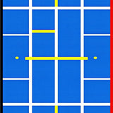 Charming Bright Tiled Arrangement(Blue)