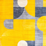 Ultra Soft Area Rug, Non Slip, Stain Resistant, Washable Area Rugs for Living Room, Bedroom, Modern Abstract Yellow Aesthetic Vibe(Yellow)