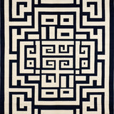 Timeless Geometric Contrast Elegance(Black)