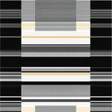 Ultra Soft Area Rug, Non Slip, Stain Resistant, Washable Area Rugs for Living Room, Bedroom, Elegant Black and Bone Stripe(Gray)