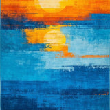Ultra Soft Area Rug, Non Slip, Stain Resistant, Washable Area Rugs for Living Room, Bedroom, Stylish Abstract Cloud Formation(Blue)