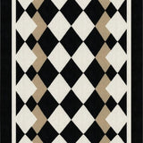 Ultra Soft Area Rug, Non Slip, Stain Resistant, Washable Area Rugs for Living Room, Bedroom, Stylish Diamond Trellis Aesthetic(Beige)
