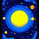 Ultra Soft Area Rug, Non Slip, Stain Resistant, Washable Area Rugs for Living Room, Bedroom, Cosmic Alphabetic Playful Motif(Yellow)