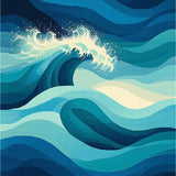 Charming Irregular Beach(Blue)