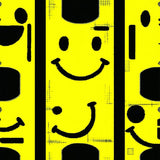 Ultra Soft Area Rug, Non Slip, Stain Resistant, Washable Area Rugs for Living Room, Bedroom, Eclectic Y2K Graphic Statement(Yellow)