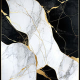 Ultra Soft Area Rug, Non Slip, Stain Resistant, Washable Area Rugs for Living Room, Bedroom, Sleek Black Gold Abstract Swirl(Black)