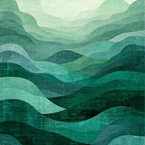 Contemporary Abstract Green Tones(Green)