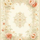 Tranquil Garden Beige Area Classic Floral Cottage(Beige)