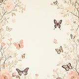 Ultra Soft Area Rug, Non Slip, Stain Resistant, Washable Area Rugs for Living Room, Bedroom, Fluttering Meadow Area Whimsical Insect Print for Playful Spaces(Beige)