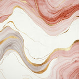 Ultra Soft Area Rug, Non Slip, Stain Resistant, Washable Area Rugs for Living Room, Bedroom, Modern Marble Inspired Area With Blush and Beige Swirl Accents(White)