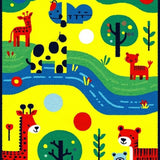 Ultra Soft Area Rug, Non Slip, Stain Resistant, Washable Area Rugs for Living Room, Bedroom, Engaging Festive Theme Motif(Yellow)