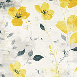 Ultra Soft Area Rug, Non Slip, Stain Resistant, Washable Area Rugs for Living Room, Bedroom, Abstract Washable Area Rug in Yellow and Gray Vintage Floral Design(Yellow)