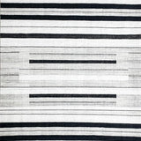 Ultra Soft Area Rug, Non Slip, Stain Resistant, Washable Area Rugs for Living Room, Bedroom, Contemporary Striped Area Rug Black and White Design Element(Black)