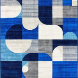 Sophisticated Gray and Blue Mosaic(Blue)