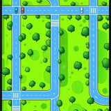 Colorful Traffic Map Illustration(Green)