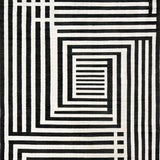 Ultra Soft Area Rug, Non Slip, Stain Resistant, Washable Area Rugs for Living Room, Bedroom, Modern Stripe Carpet(Black)