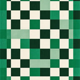 Chic Textured Retro Checker Motif(Green)