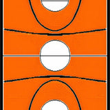 Ultra Soft Area Rug, Non Slip, Stain Resistant, Washable Area Rugs for Living Room, Bedroom, Contemporary Circular Sports Aesthetic(Orange)