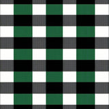 Elegant White Checkered Farmhouse Aesthetic(Green)