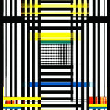 Sophisticated Striped Geometric Theme(Black)