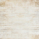 Modern Beige Geometric Area Distressed Design(Beige)