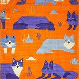 Ultra Soft Area Rug, Non Slip, Stain Resistant, Washable Area Rugs for Living Room, Bedroom, Colorful Cartoonish Wilderness Scene(Orange)