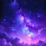 Ultra Soft Area Rug, Non Slip, Stain Resistant, Washable Area Rugs for Living Room, Bedroom, Mystical Stellar Gradient Design(Purple)