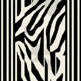 Ultra Soft Area Rug, Non Slip, Stain Resistant, Washable Area Rugs for Living Room, Bedroom, Contemporary Zebra Print Elegance(Black)