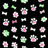 Ultra Soft Area Rug, Non Slip, Stain Resistant, Washable Area Rugs for Living Room, Bedroom, Dynamic Black and Pink Pet Art(Green)