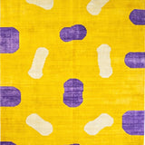 Ultra Soft Area Rug, Non Slip, Stain Resistant, Washable Area Rugs for Living Room, Bedroom, Eclectic Soft Shaggy Visual(Yellow)