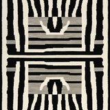 Ultra Soft Area Rug, Non Slip, Stain Resistant, Washable Area Rugs for Living Room, Bedroom, Contemporary Abstract Animal Motif(Black)