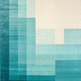 Chic Abstract Aqua Swirl(Blue)