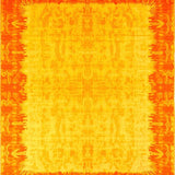 Ultra Soft Area Rug, Non Slip, Stain Resistant, Washable Area Rugs for Living Room, Bedroom, Vibrant Tie-Dyed Artful Aesthetic(Orange)