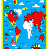 Colorful Alphabetic Interactive Canvas(Blue)