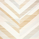 Luxurious Chevron Hallway Runner with Sophisticated Motif(Beige)