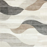 Ultra Soft Area Rug, Non Slip, Stain Resistant, Washable Area Rugs for Living Room, Bedroom, Elegant Earthy Toned Design(Beige)
