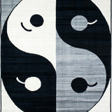 Psychedelic Grey Abstract Swirl(Black)