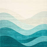 Ultra Soft Area Rug, Non Slip, Stain Resistant, Washable Area Rugs for Living Room, Bedroom, Serene Coastal Watercolor Design(Beige)
