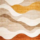 Beige Wave Area(Beige)