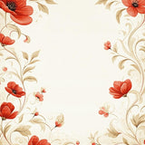 Ultra Soft Area Rug, Non Slip, Stain Resistant, Washable Area Rugs for Living Room, Bedroom, Radiant Bloom Area Beige & Crimson Abstract Floral Design(Red)