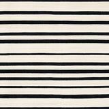 Ultra Soft Area Rug, Non Slip, Stain Resistant, Washable Area Rugs for Living Room, Bedroom, Contemporary Monochrome Stripe Rug with Dynamic Parallel Lines(Black)