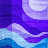 Ultra Soft Area Rug, Non Slip, Stain Resistant, Washable Area Rugs for Living Room, Bedroom, Chic Ombre Gradient Harmony(Purple)