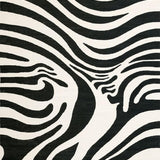 Ultra Soft Area Rug, Non Slip, Stain Resistant, Washable Area Rugs for Living Room, Bedroom, Artistic Monochrome Wildlife Pattern Rug With Minimalist Stripe Aesthetic(Black)