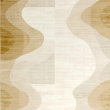 Beige Ombre Wavy Edge Area Modern Non Slip(Beige)