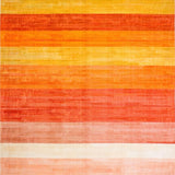 Ultra Soft Area Rug, Non Slip, Stain Resistant, Washable Area Rugs for Living Room, Bedroom, Cozy Textured Symmetrical Elements(Orange)