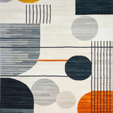 Ultra Soft Area Rug, Non Slip, Stain Resistant, Washable Area Rugs for Living Room, Bedroom, Contemporary Minimalist Area With Dynamic Abstract Geometric Design(Gray)