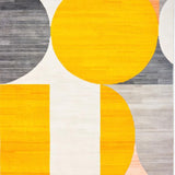 Ultra Soft Area Rug, Non Slip, Stain Resistant, Washable Area Rugs for Living Room, Bedroom, Stylish Symmetrical Patterned Delight(Yellow)