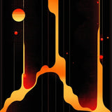 Unique Abstract Flame Inspired Motif(Red)