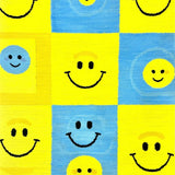 Ultra Soft Area Rug, Non Slip, Stain Resistant, Washable Area Rugs for Living Room, Bedroom, Cheerful Criss-Cross Rainbow Theme(Yellow)